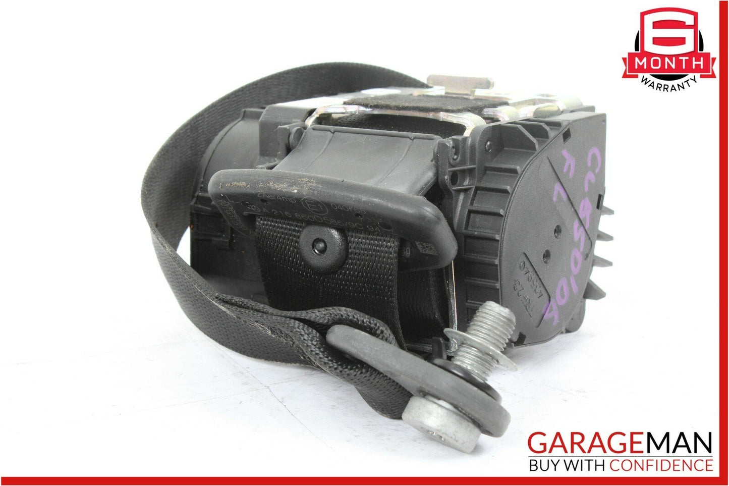 07-10 Mercedes W216 CL550 Front Left Driver Seat Belt Seatbelt Retractor Black
