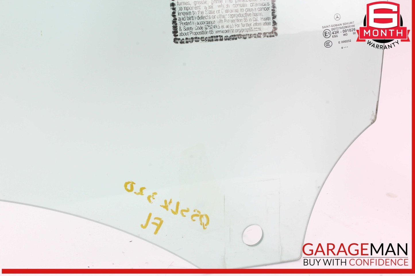03-09 Mercedes W209 CLK350 CLK550 Front Left Driver Side Door Window Glass OEM