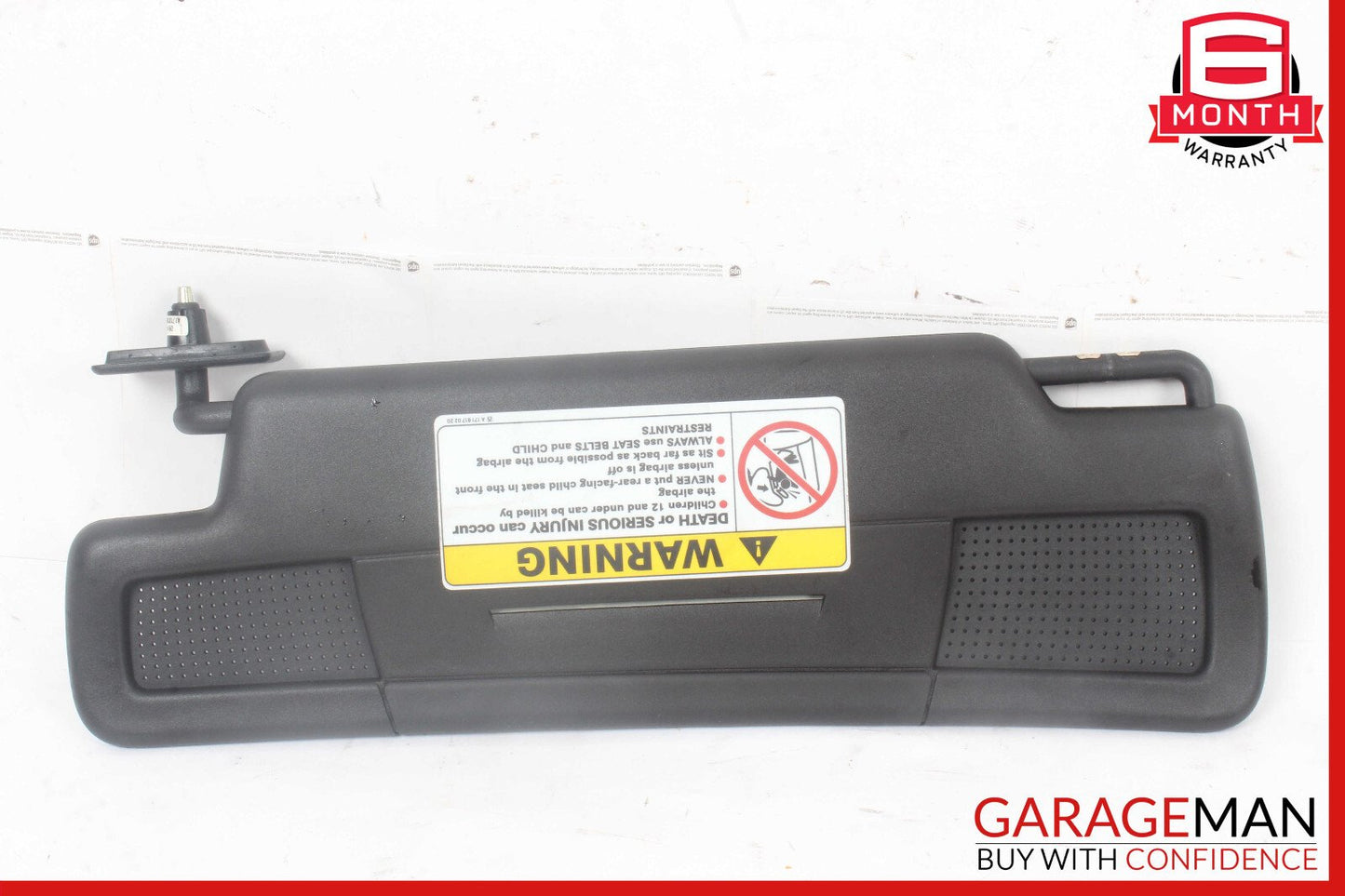 05-11 Mercedes R171 SLK300 Front Right Sun Visor Sunvisor Shade Cover Black