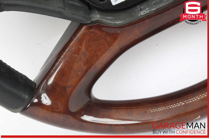 10-14 Mercedes W221 S550 S600 Steering Wheel w/ Paddle Shifters Black Wood OEM
