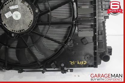 11-18 Porsche Cayenne 958 Engine Radiator Cooling Fan Motor A/C Condenser Assy