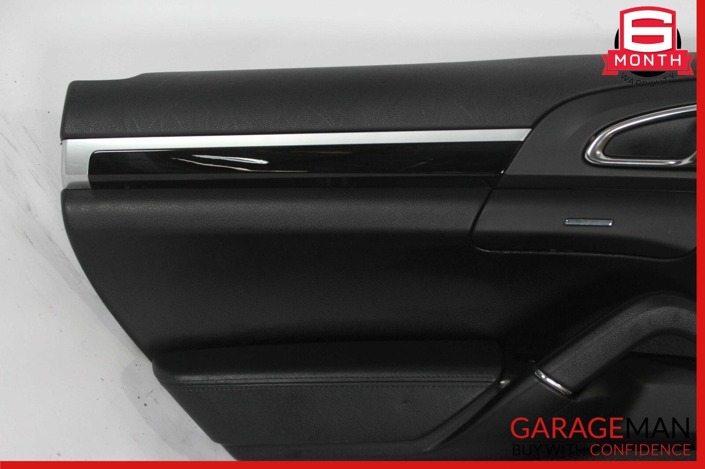 11-18 Porsche Cayenne 958 Rear Left Side Interior Door Panel Trim Assy Black
