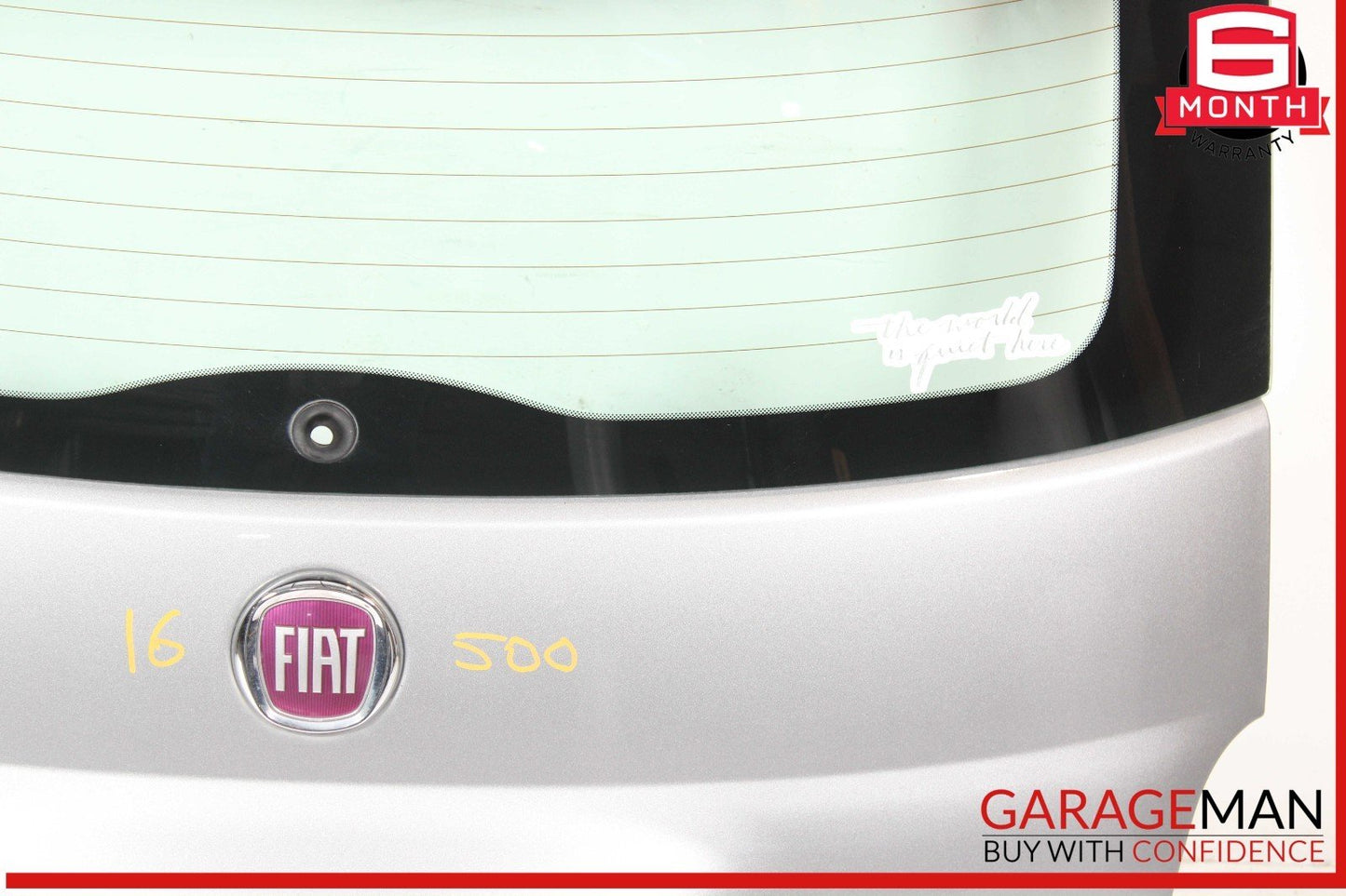 12-17 Fiat 500 Rear Trunk Lid Tailgate Liftgate Shell Gray OEM
