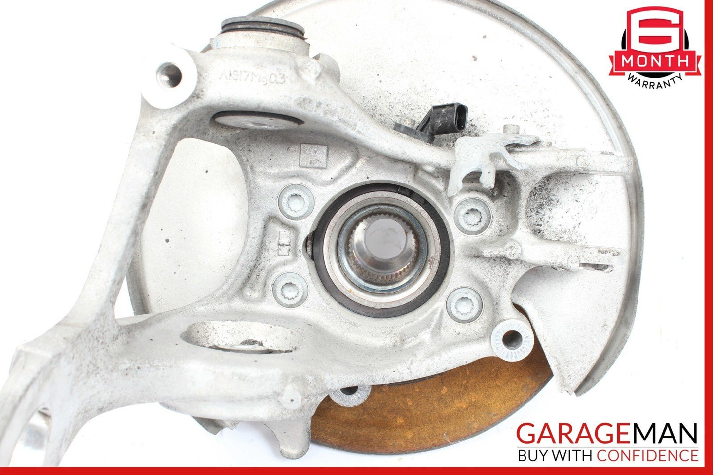 12-17 Audi A5 Quattro Rear Left Wheel Spindle Knuckle Hub Bearing Brake Rotor