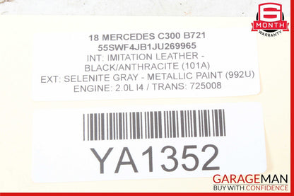 15-20 Mercedes W205 C350e GLC300 Front Dashboard Inlet Air AC A/C Vent Grille