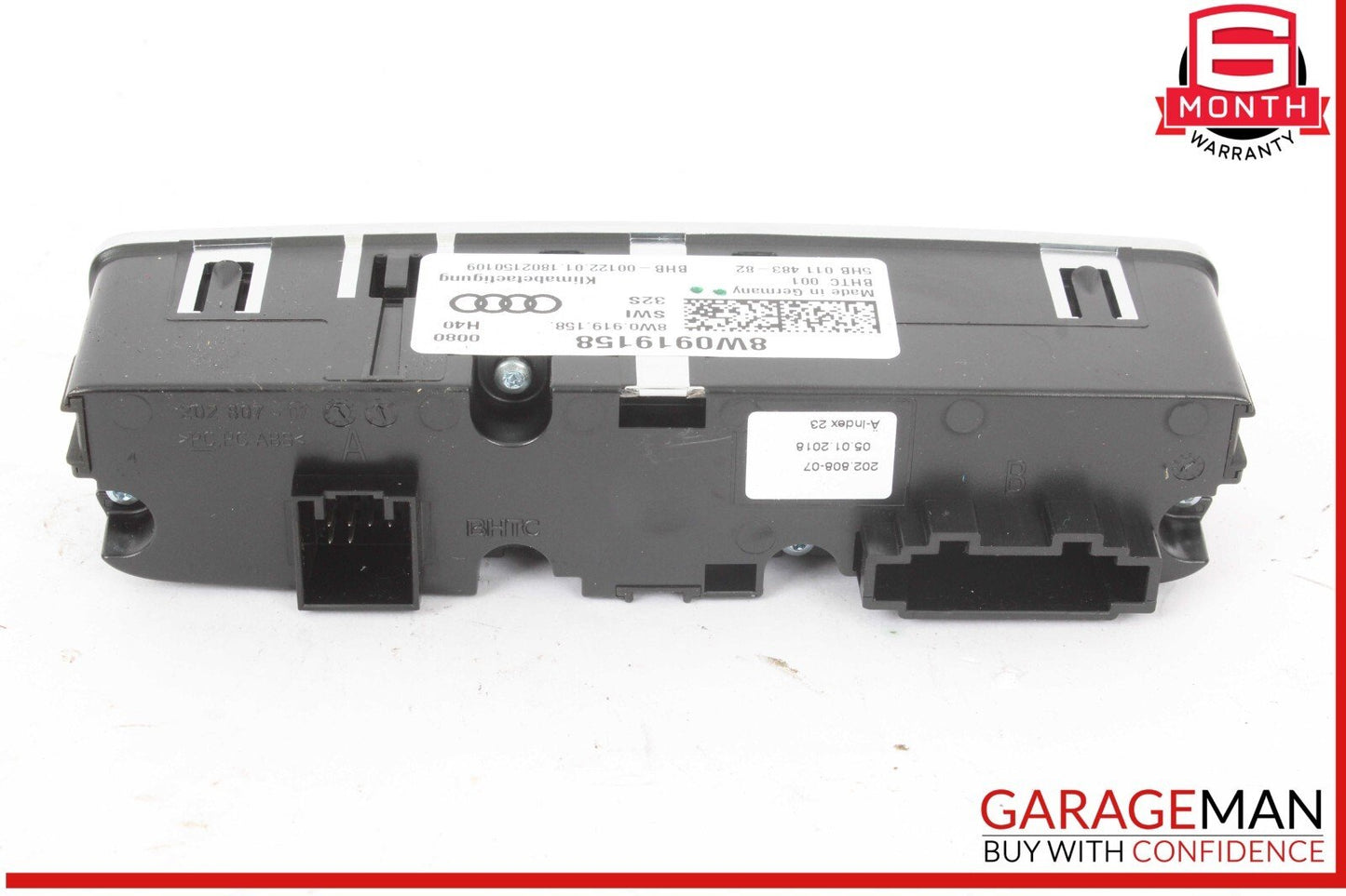18-23 Audi RS5 S5 Rear HVAC Heater Climate Control Switch 8W0919158 OEM