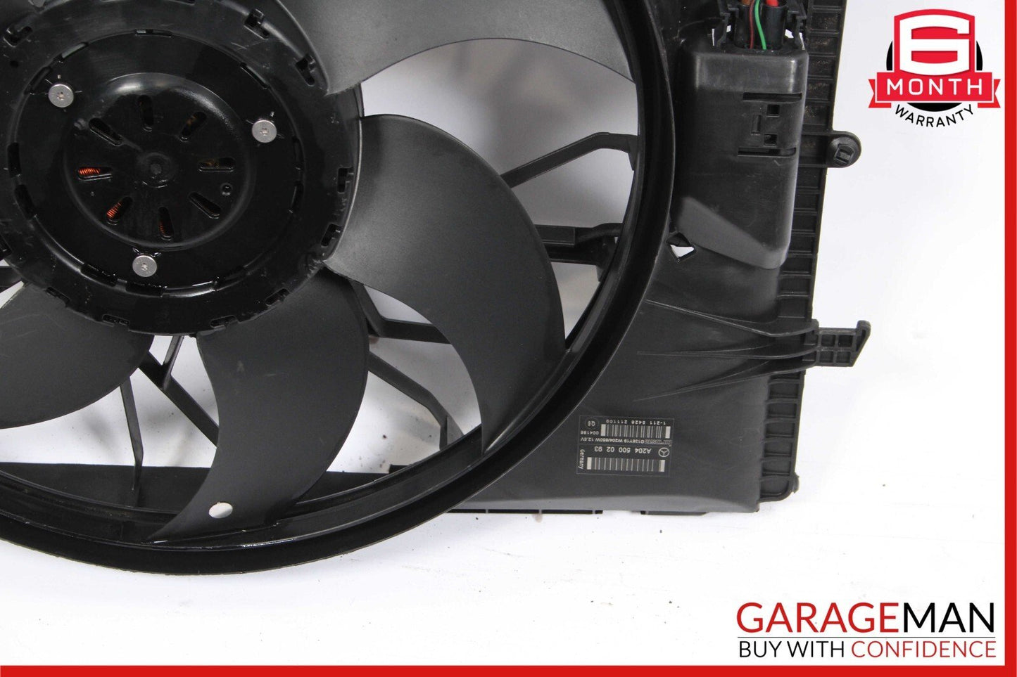 08-11 Mercedes W204 C250 C300 Engine Cooling Radiator Fan Motor Shroud Assembly