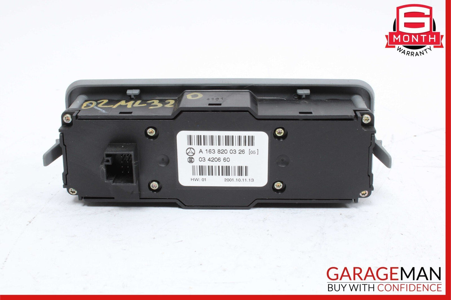 02-05 Mercedes W163 ML320 Rear Window Switch w/ Climate Control 1638200326 OEM