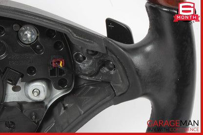 10-13 Mercedes W221 S550 S600 Steering Wheel w/ Paddle Shifters Wood Anthracite