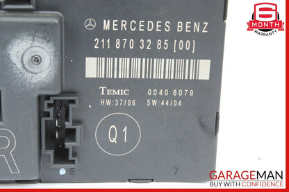 06-11 Mercedes W211 E350 CLS350 Rear Right Passenger Side Door Control Module