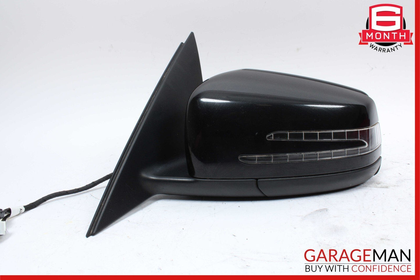10-11 Mercedes W204 C300 C350 Front Left Side Rear View Door Mirror Black OEM
