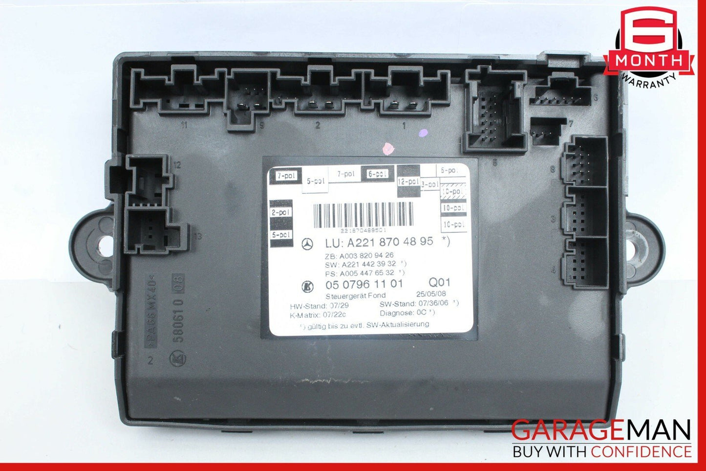07-13 Mercedes W221 S550 Rear Right Passenger Side Door Control Module Unit A128