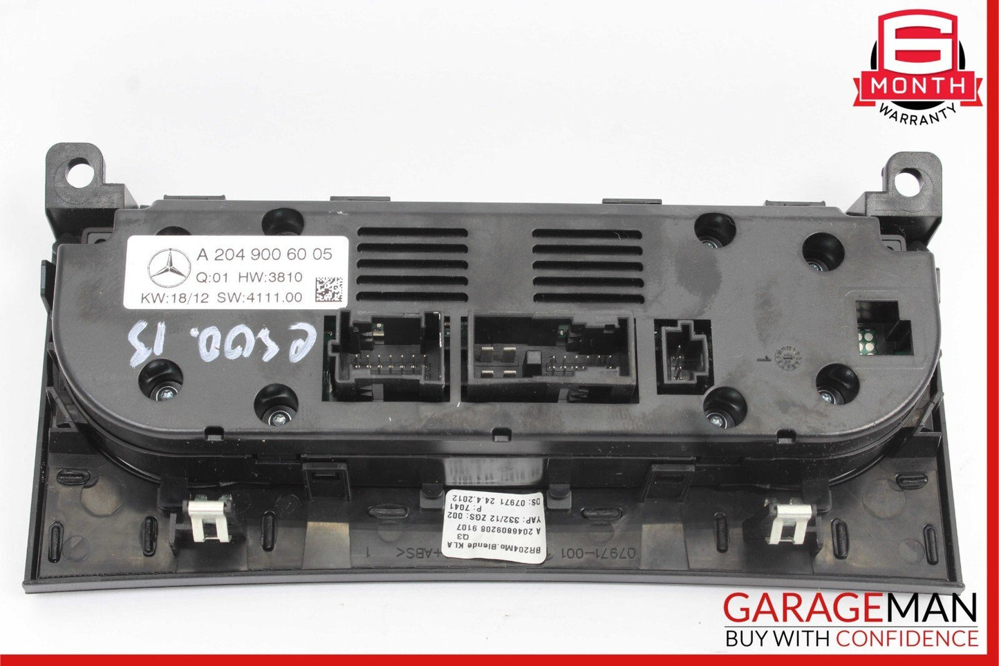 12-14 Mercedes W204 C300 AC A/C Climate Temperature Heater Switch Control Panel