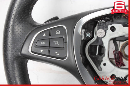 15-18 Mercedes W205 C300 GLC300 Steering Wheel Black w/ Paddle Shifters Assy