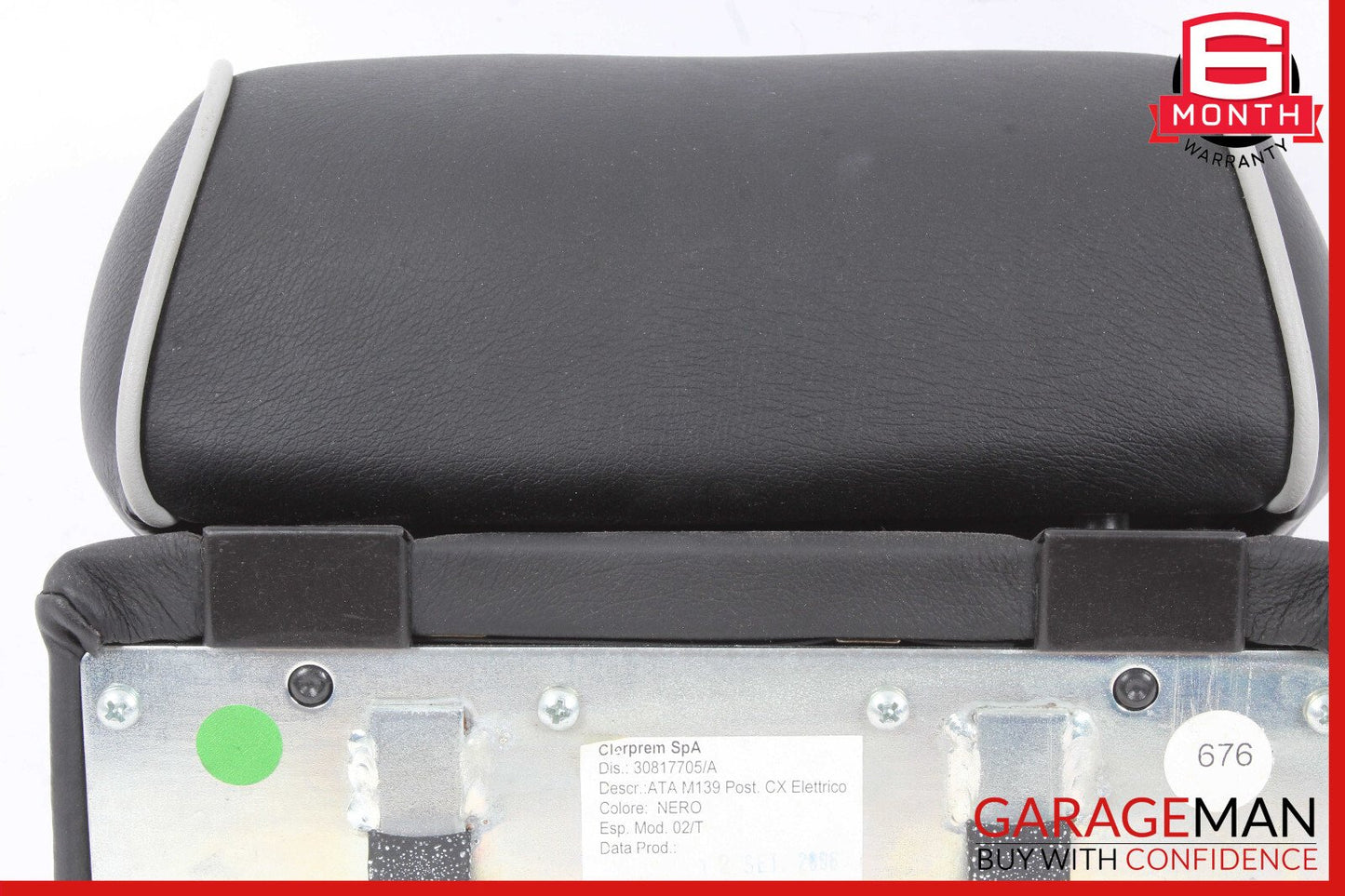 03-13 Maserati Quattroporte M139 Rear Center Seat Headrest Black OEM