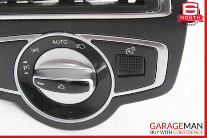15-20 Mercedes W205 C300 Head Light Headlight Control Switch Trim Assy Black