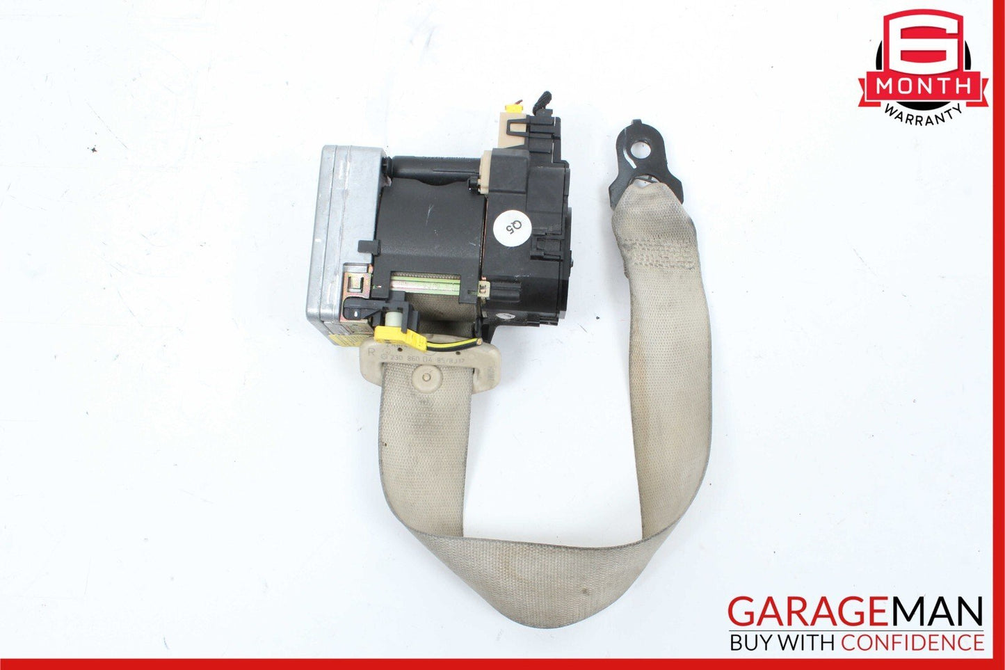 03-06 Mercedes R230 SL500 Front Right Seat Belt Seatbelt Retractor Beige