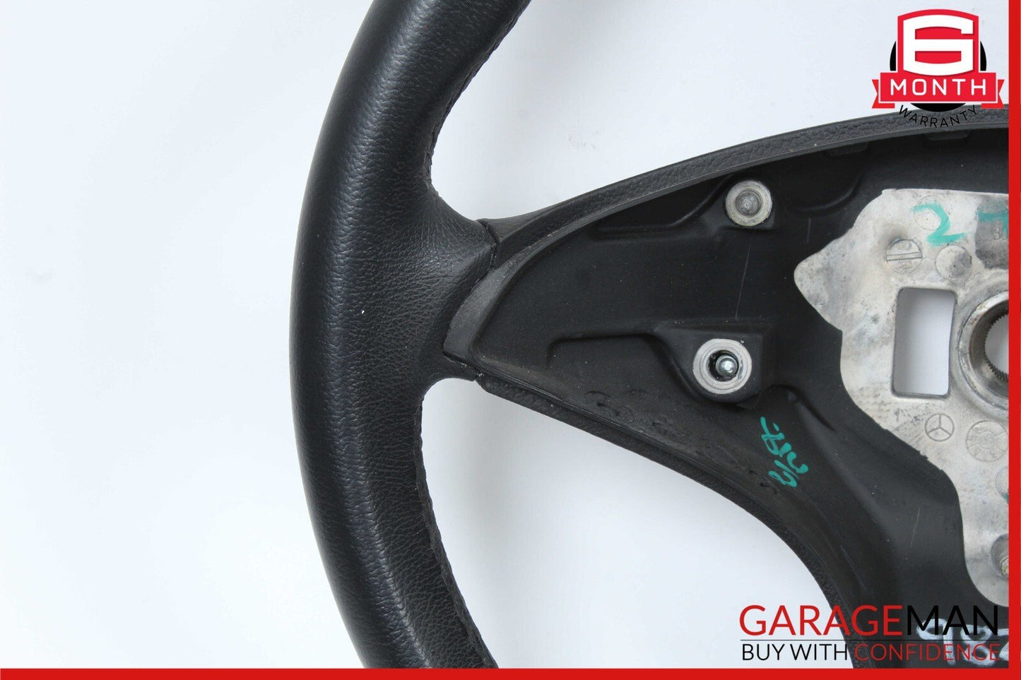 08-11 Mercedes W204 C350 3 Spoke Driver Steering Wheel Leather Black OEM