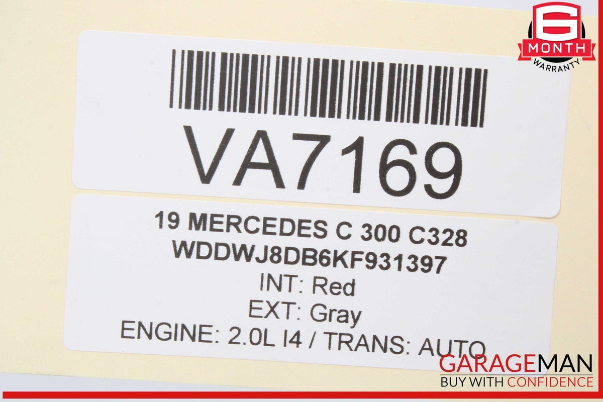 15-20 Mercedes W205 C300 C43 AMG Rear Bumper Tow Hook Cover Gray 2058851624 OEM
