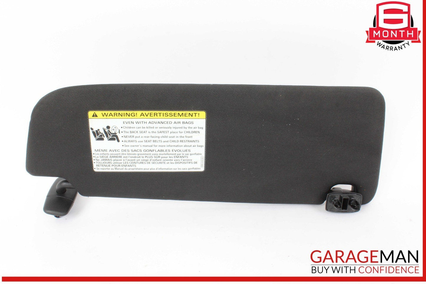 16-18 Audi A6 A7 Front Left Driver Side Sun Visor Sunvisor Black 4G0857551M OEM