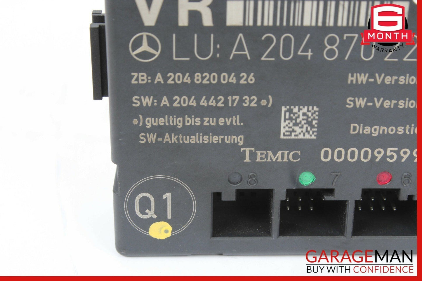 08-14 Mercedes W204 C350 C63 AMG Front Right Side Door Control Module Unit