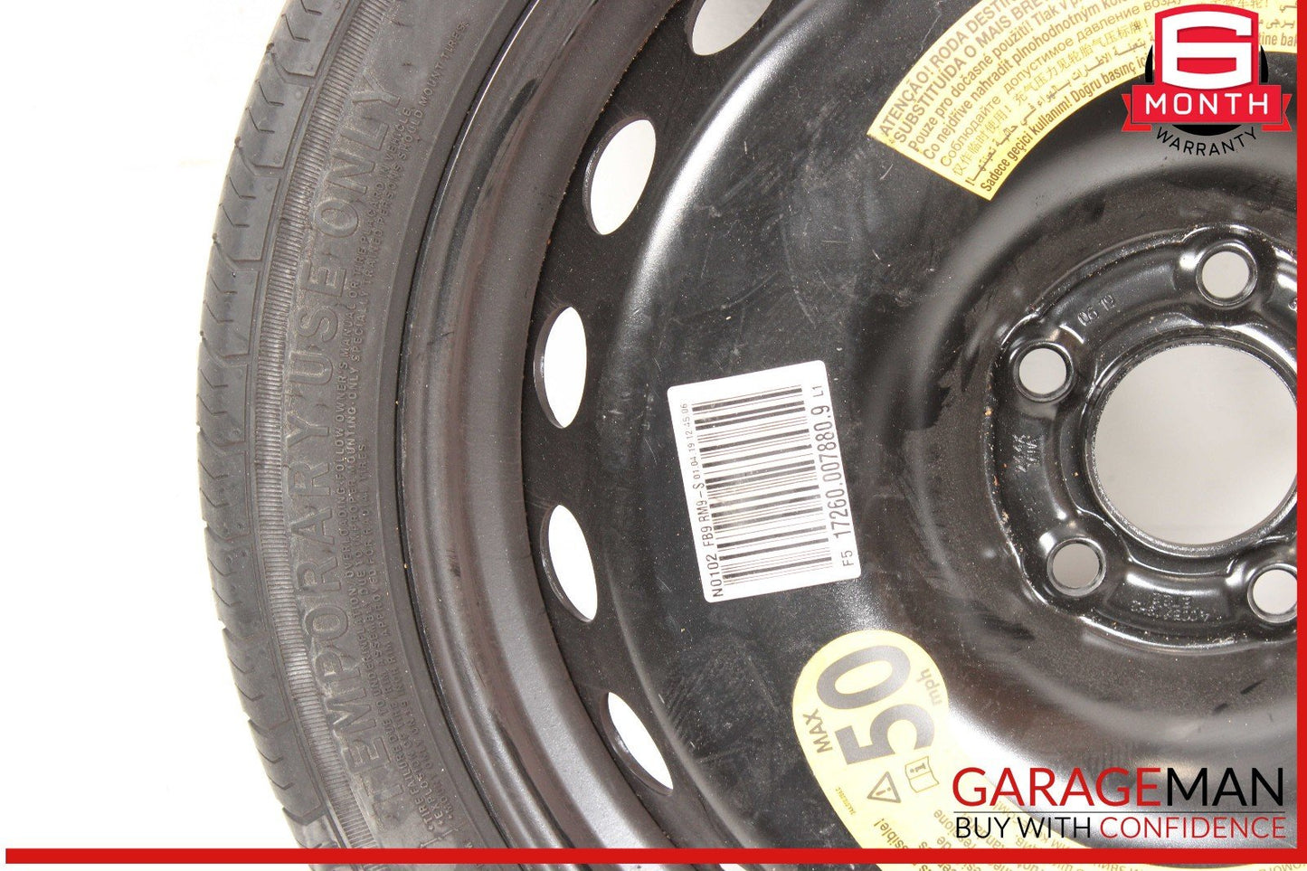 17-24 Audi S5 Emergency Spare Tire Wheel Donut Rim R19 OEM