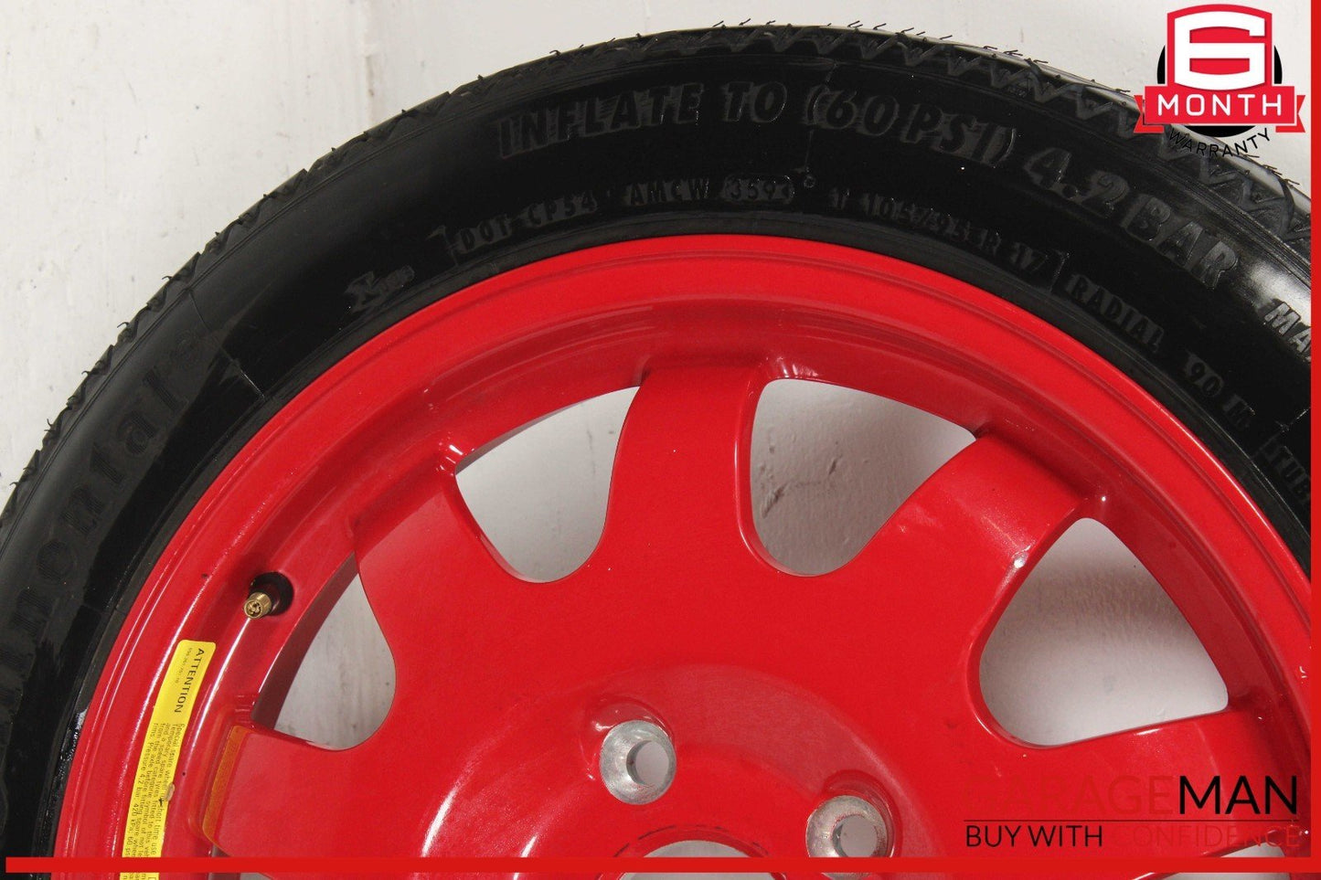 97-04 Porsche Boxster 986 Carrera 911 Spare Tire Wheel Rim Tire T105/95 R17 OEM