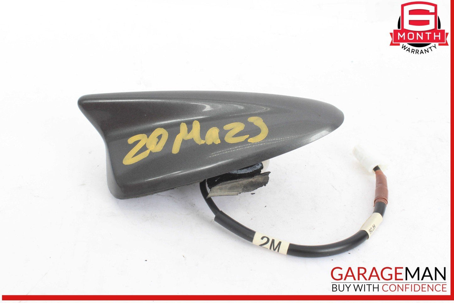 19-23 Mazda 3 Rear Center Roof Shark Fin Antenna Gray OEM