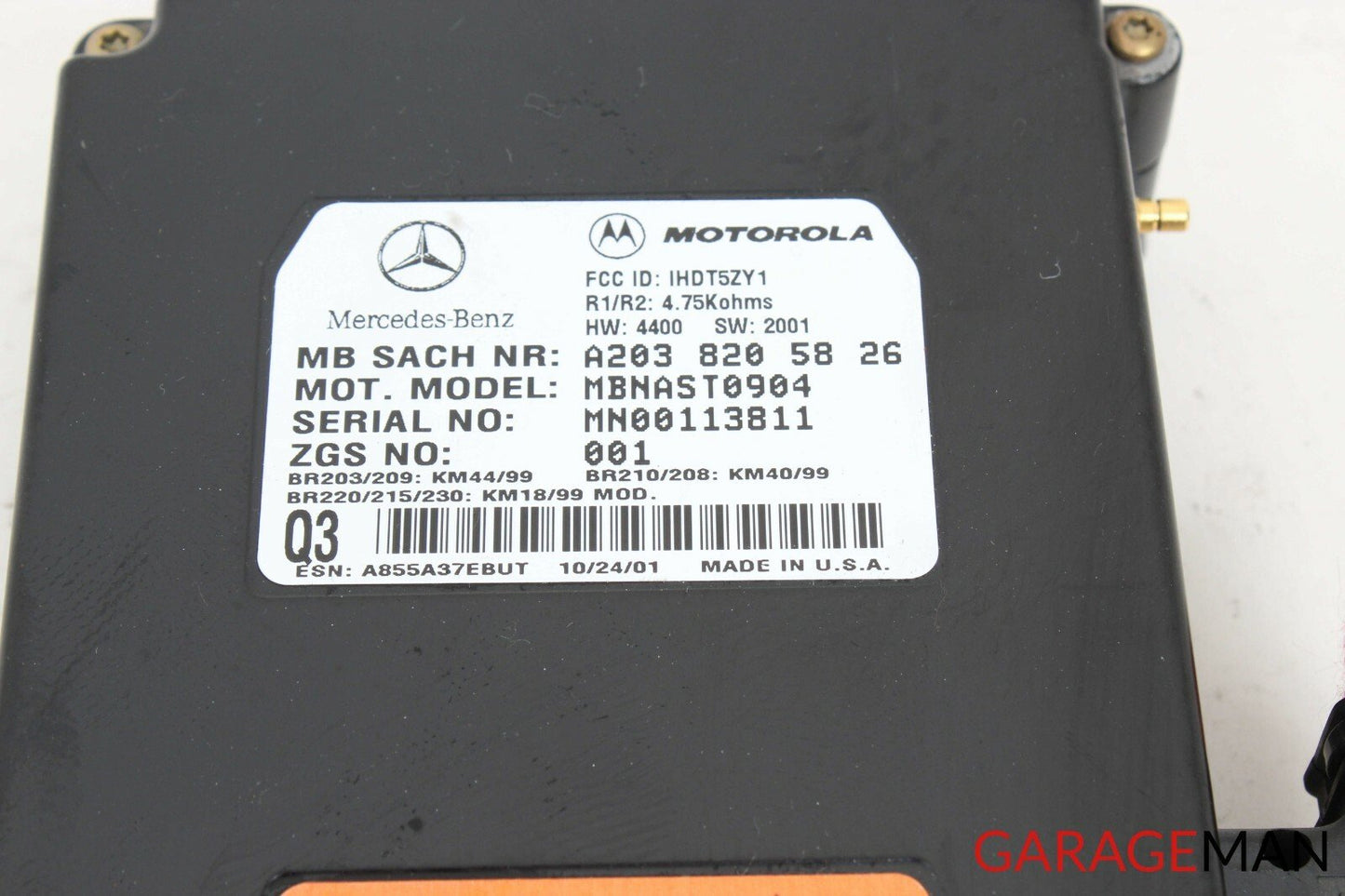 98-03 Mercedes W208 CLK320 CLK430 Voice Communication Control Module Unit OEM