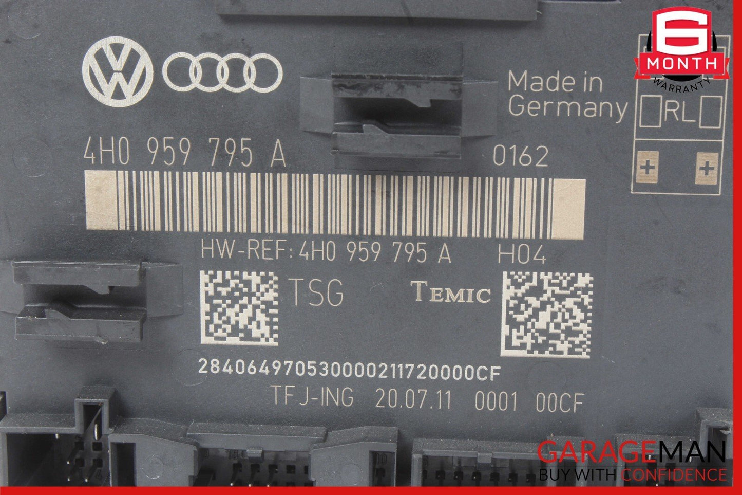 11-18 Audi A8 Quattro Rear Right Side Door Control Module 4H0959795 OEM