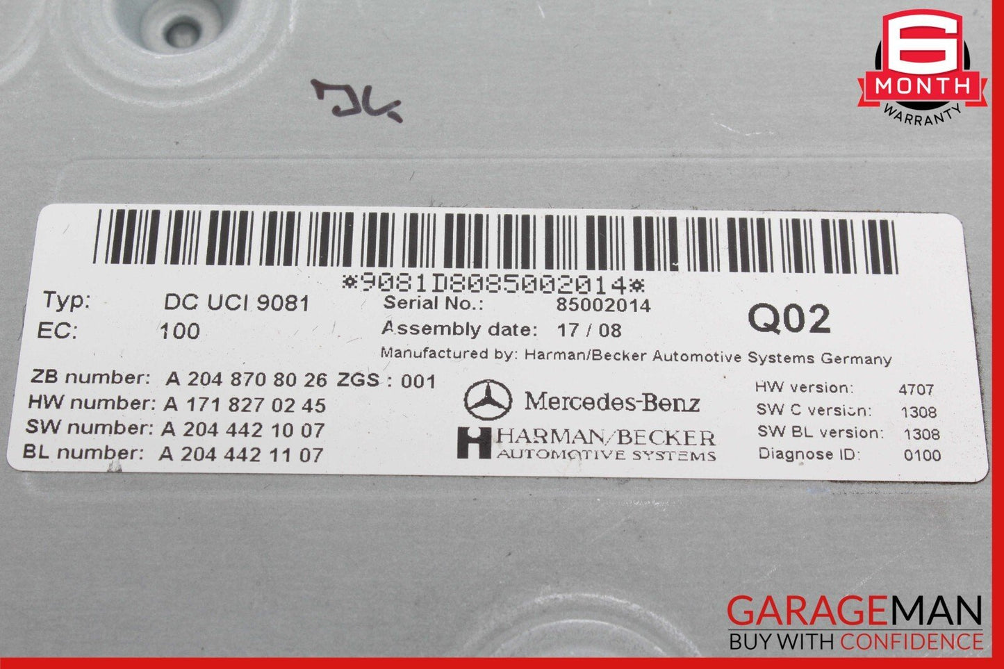 05-14 Mercedes R230 SL550 Communication Interface Module 2048708026 OEM