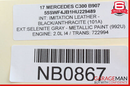 15-18 Mercedes W205 C300 C400 Power Brake Booster Master Cylinder Reservoir OEM