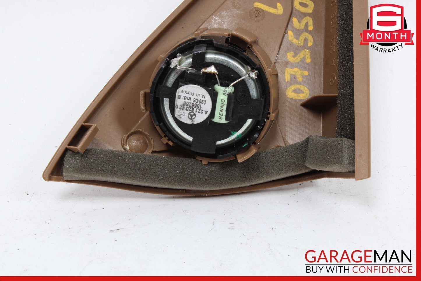 07-13 Mercedes W221 S500 S600 S550 Front Left Door Tweeter Speaker Cover Brown