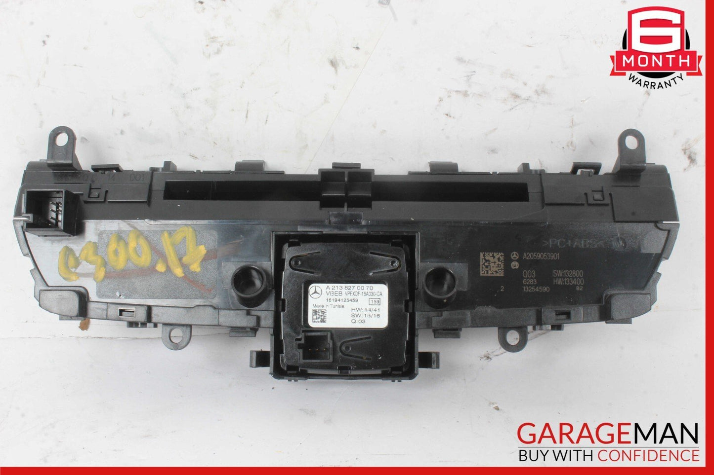 15-18 Mercedes W205 C300 C400 Center Dashboard Hazard Control Switch w/ Clock