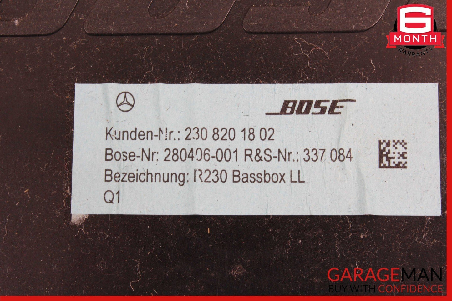 03-08 Mercedes R230 SL550 SL55 AMG BOSE Subwoofer Audio Radio Speaker