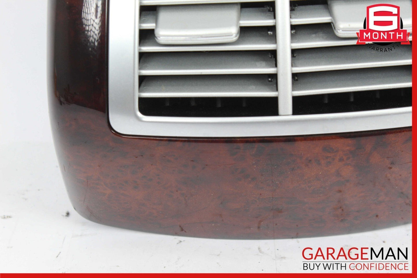07-13 Mercedes W221 S550 S400 Rear Center Console A/C Air Vent Trim Bezel Wood