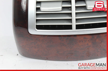 07-13 Mercedes W221 S550 S400 Rear Center Console A/C Air Vent Trim Bezel Wood