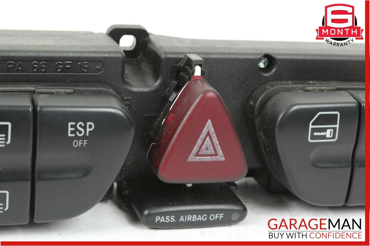 01-04 Mercedes CLK500 C240 Center Dash Hazard Light Door Lock Control Switch OEM