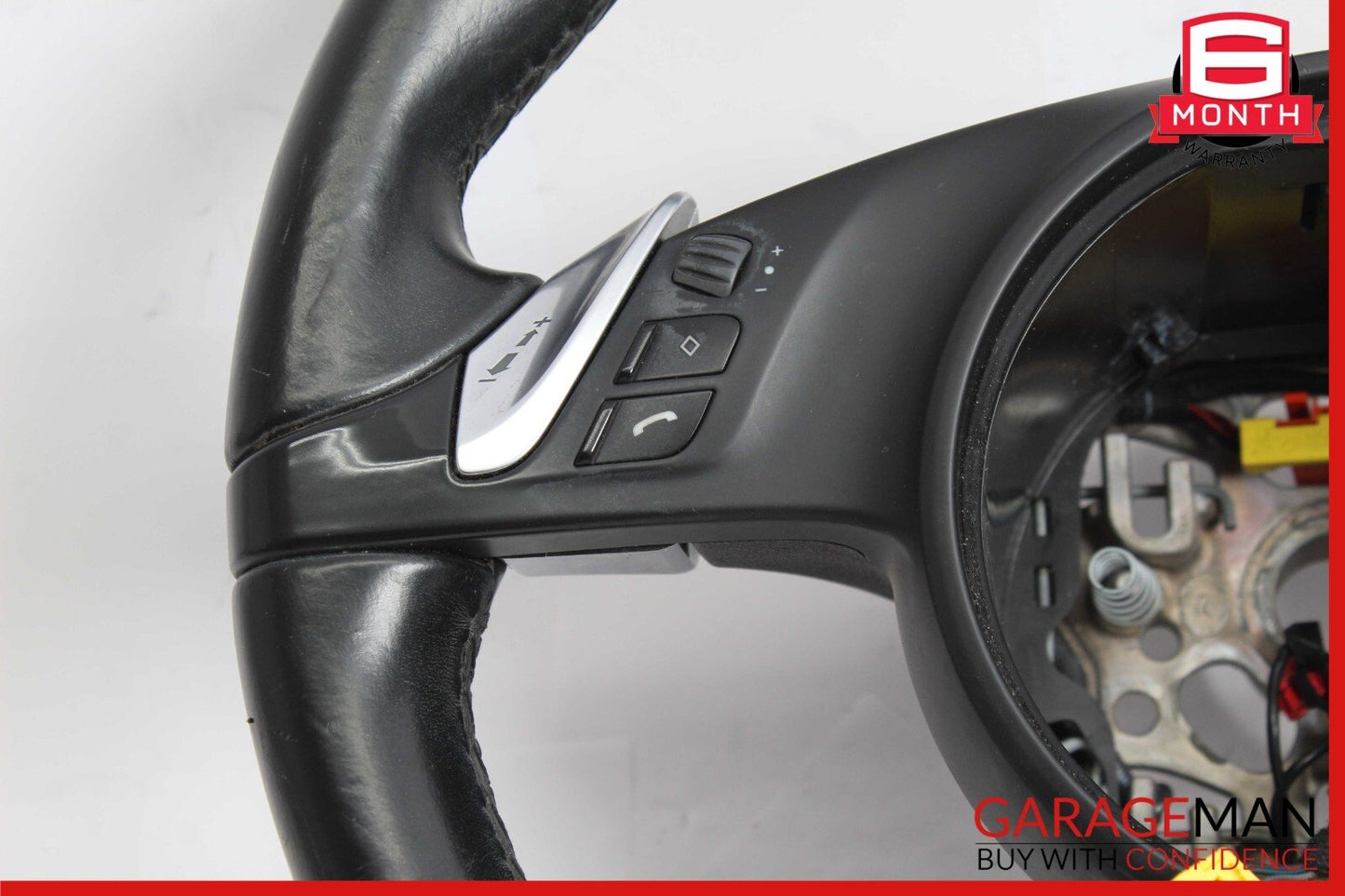 11-14 Porsche Cayenne 958 S Multifunction Steering Wheel Assembly Black OEM