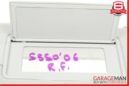 07-13 Mercedes S550 CL550 Front Right Sun Visor Sunvisor Shade Cover Grey Suede