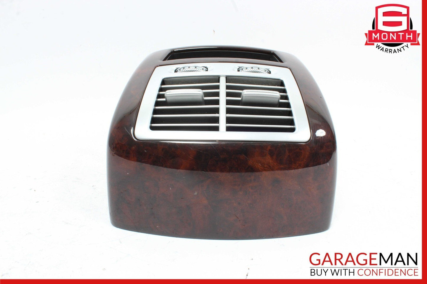 07-13 Mercedes W221 S550 S400 Rear Center Console A/C Air Vent Trim Bezel Wood