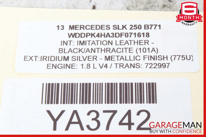 08-20 Mercedes W212 E350 C300 Front Right Passenger Side Seat Controller Module