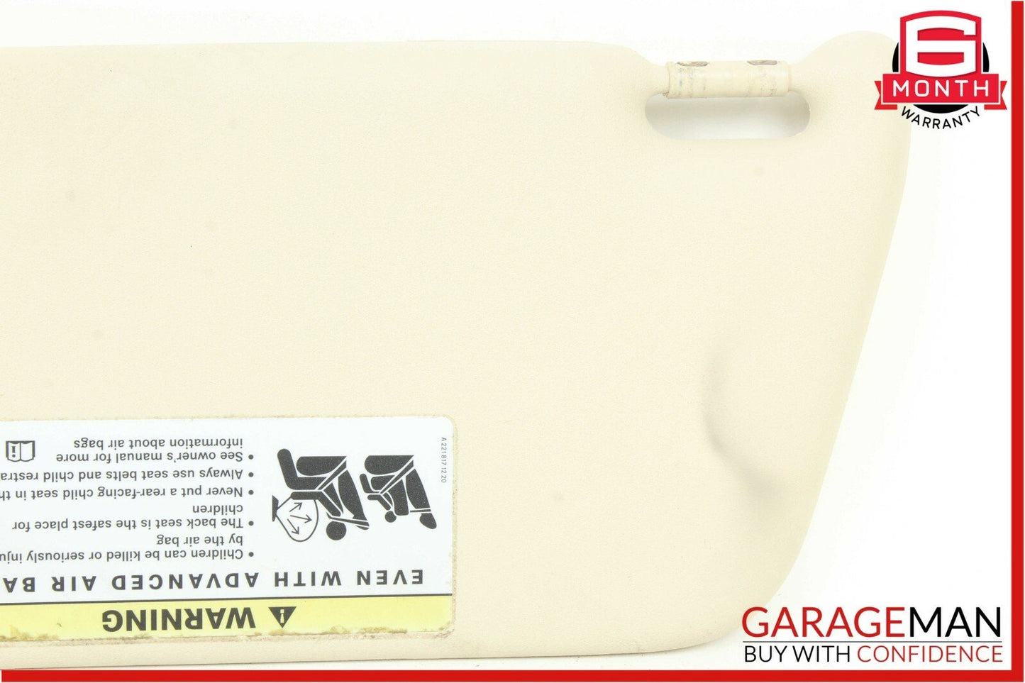 02-09 Mercedes W209 CLK350 C230 Front Right Side Sunvisor Sun Visor Shade Beige