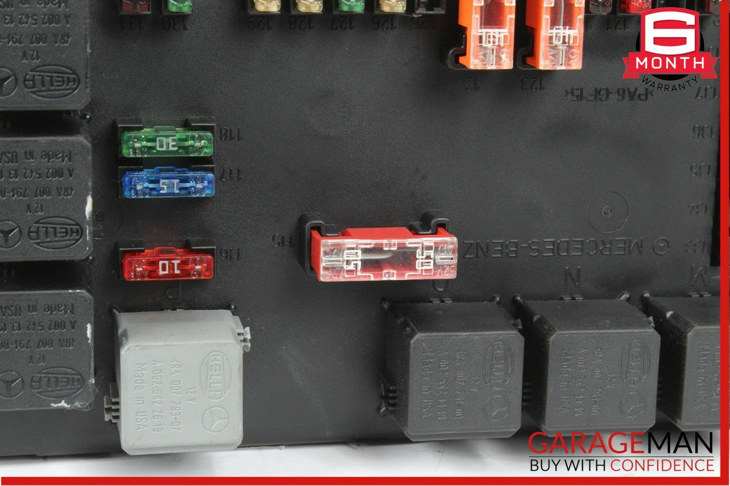 07-09 Mercedes S550 CL600 CL65 AMG Rear Trunk SAM Fuse Relay Box Module Assembly