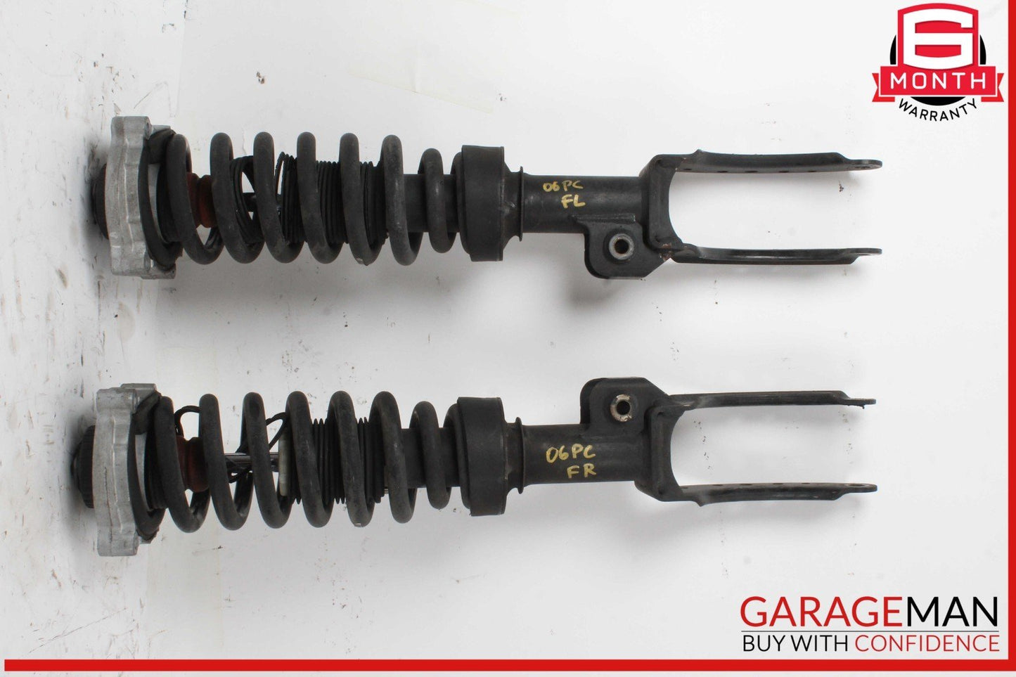 03-10 Porsche Cayenne 955 Front Right & Left Shock Absorber Strut Spring Set OEM