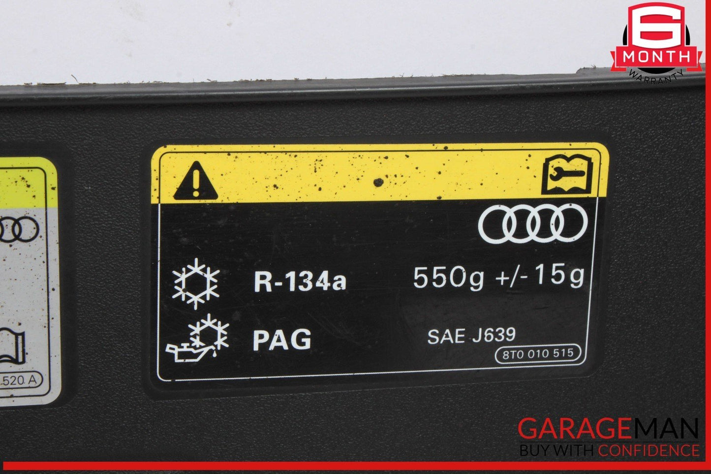 13-17 Audi Q5 SQ5 Front Engine Upper Slam Panel Cover Black 8R0807081A OEM