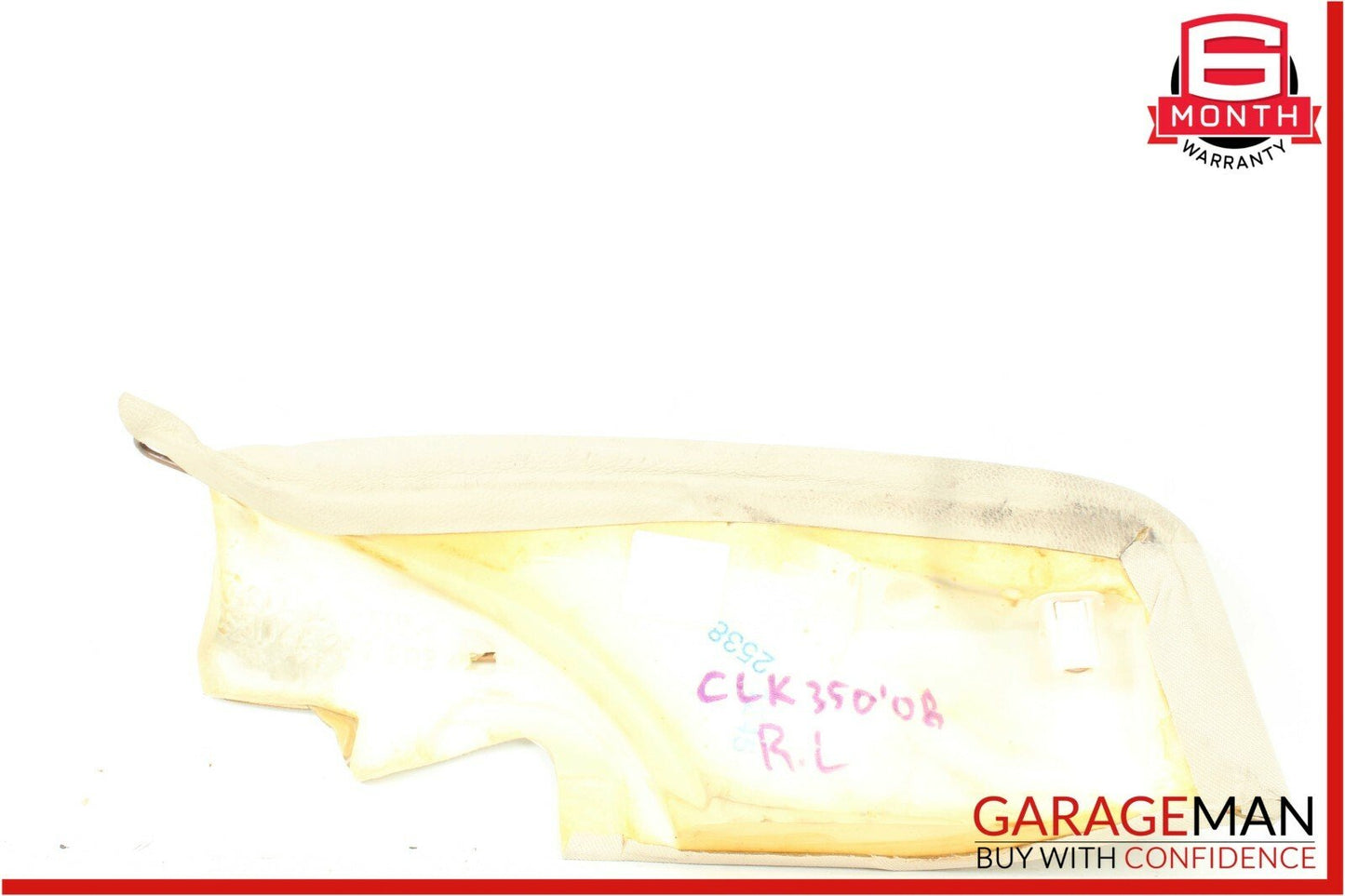 06-09 Mercedes W209 CLK350 Rear Left Side Seat Top Bolster Cushion Cover Beige