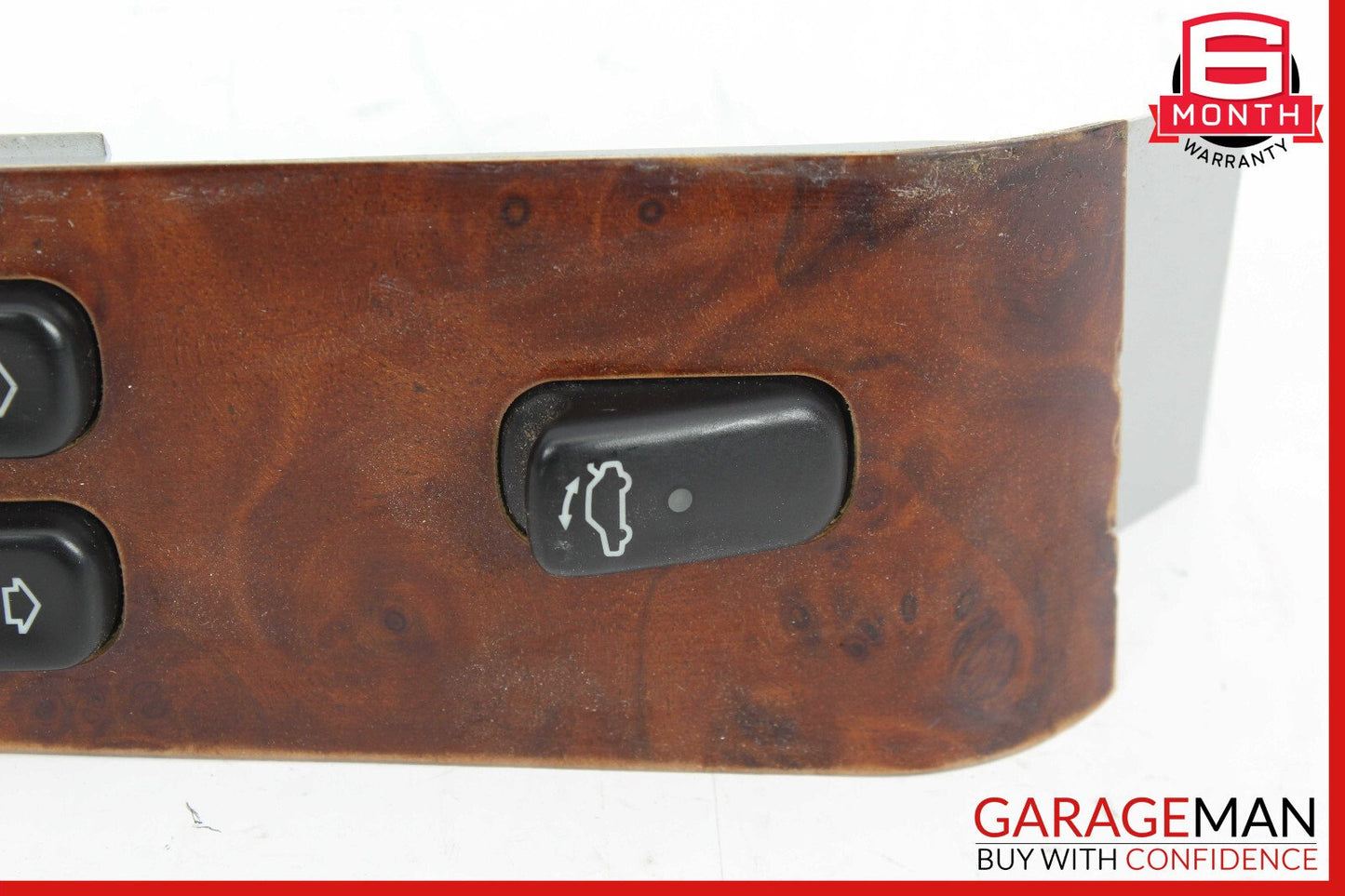 00-02 Mercedes W220 S55 Front Left Driver Side Master Window Switch Panel Wood