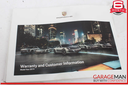 19 Porsche Macan Owner's Manual OEM