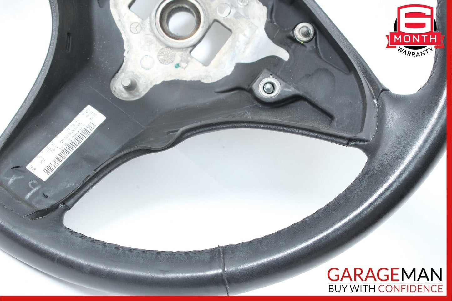 08-11 Mercedes W204 C300 3 Spoke Steering Wheel Leather Black 2044603203 OEM